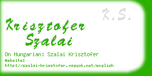 krisztofer szalai business card